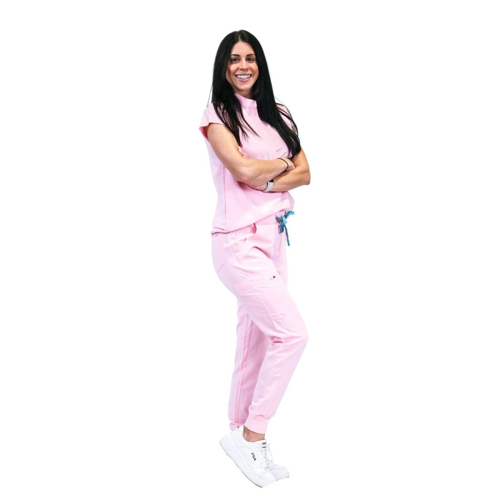 Uniforme médical scrub - femme - rose