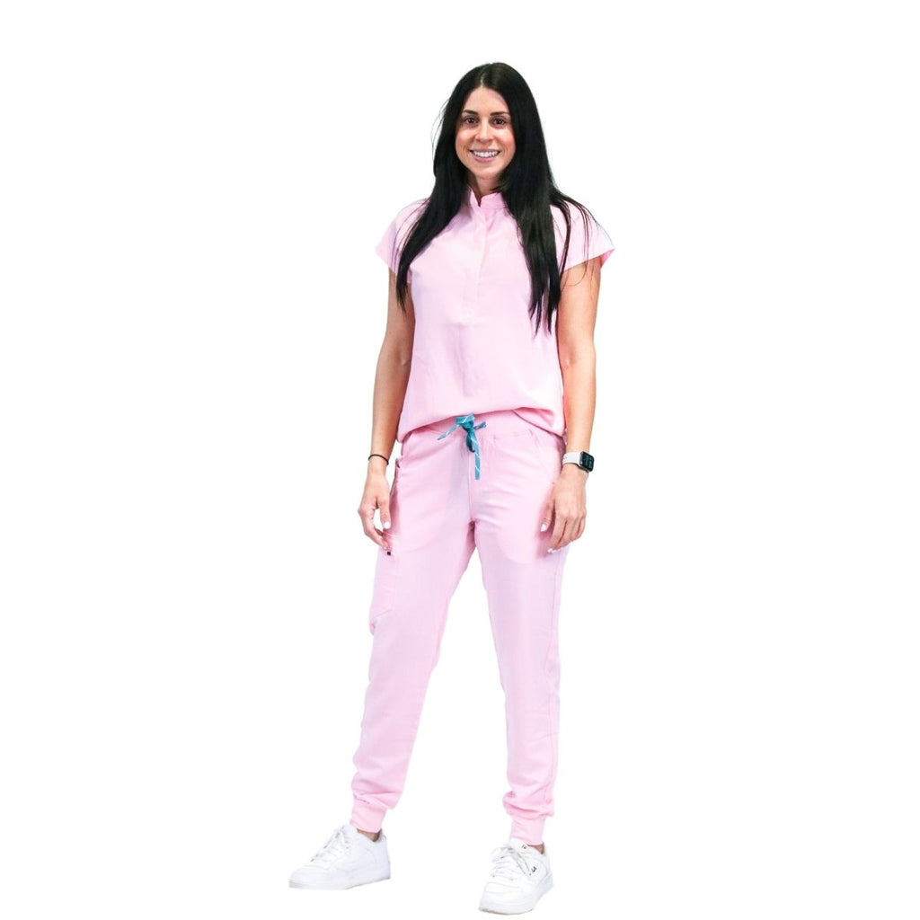 Uniforme médical scrub - femme - rose