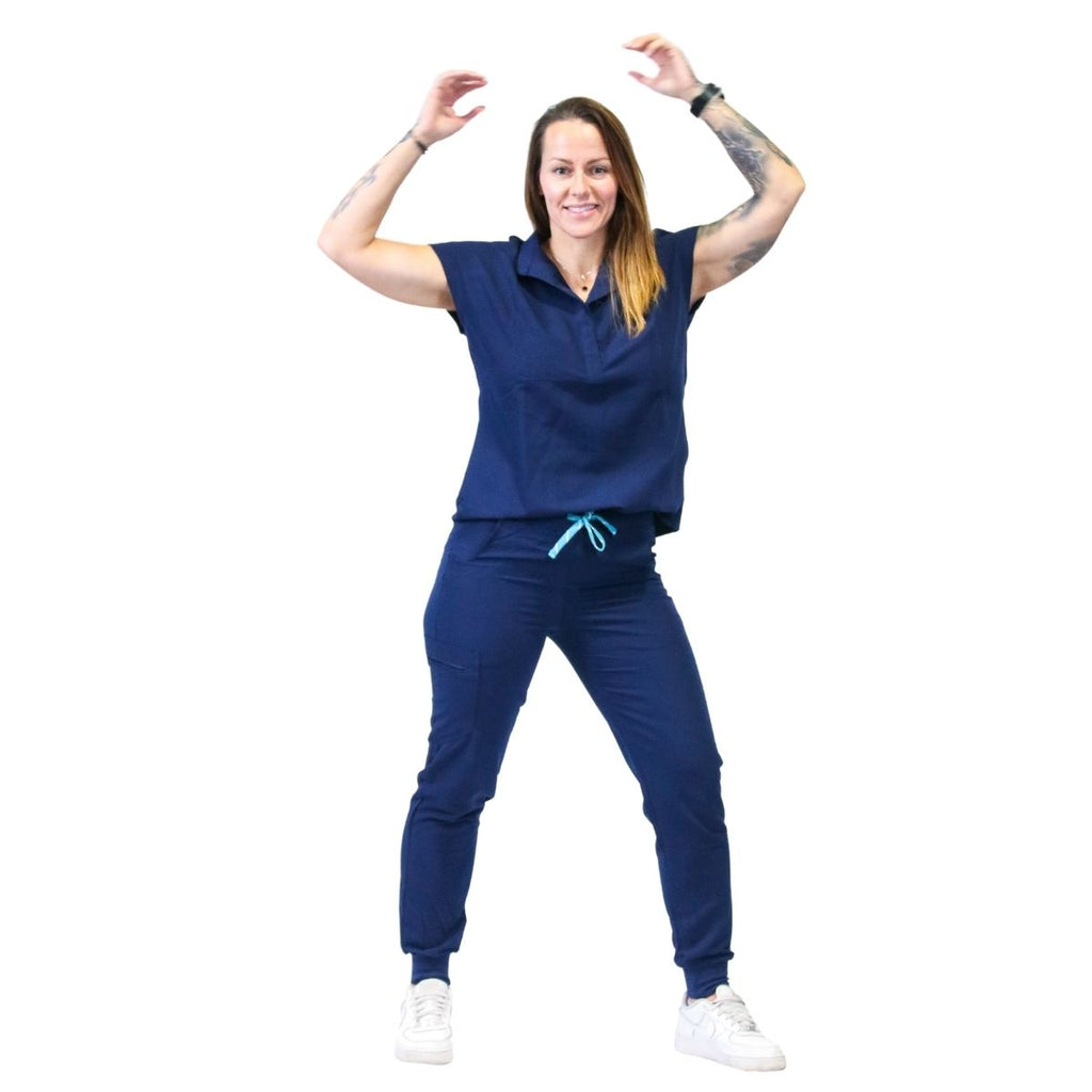 Uniforme scrub femme bleue marine