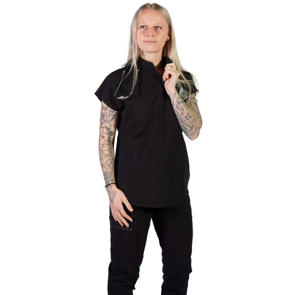 Uniforme médical scrub - femme - noir